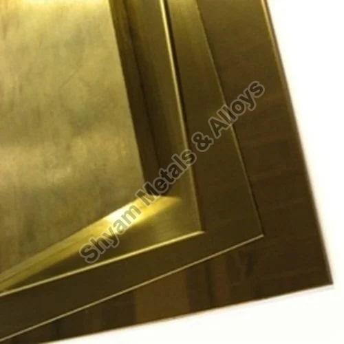 Golden Rectangular Polished Brass Flat Plates, for Industrial