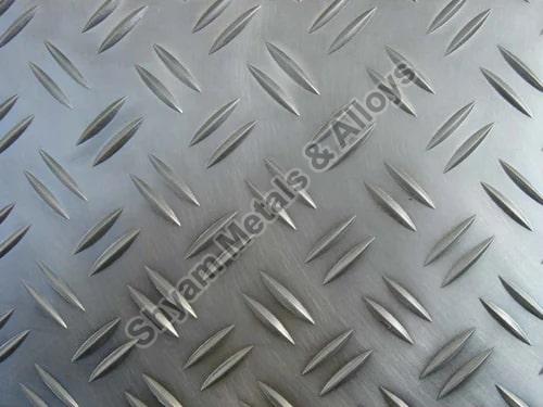 Grey Rectangular Polished Stainless Steel Chequered Plates, for Industial, Size : 1250 X 1500 mm