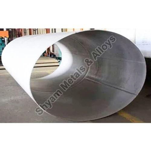 Grey Round Polished Stainless Steel Fabricated Pipes, for Industrial Use, Length : 2-12 Meter