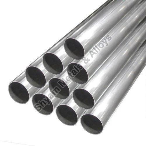 Grey Polished Stainless Steel Round Tubes, for Industrial, Length : 6 Meter