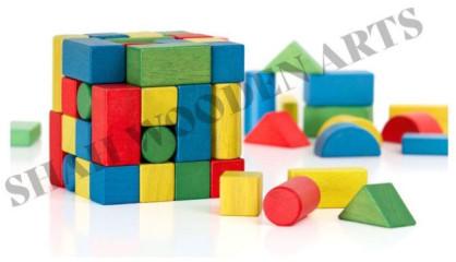 wooden building blocks multicolour