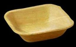 4 Inch Square Areca Leaf Bowl, Feature : Biodegradable, Light Weight