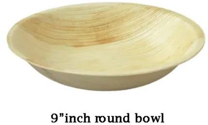 9 Inch Round Areca Leaf Bowl