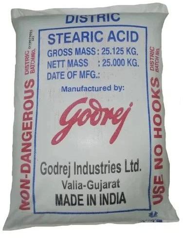 Godrej Powder Distric Stearic Acid, for Industrial Use, Packaging Type : Sack Bag