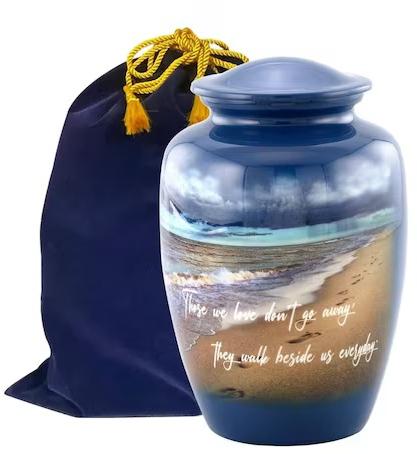 10 Inch Adult Human Ash Urn With Velvet Bag