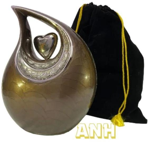 Bronze Adult Cremation Urn with Velvet Bag