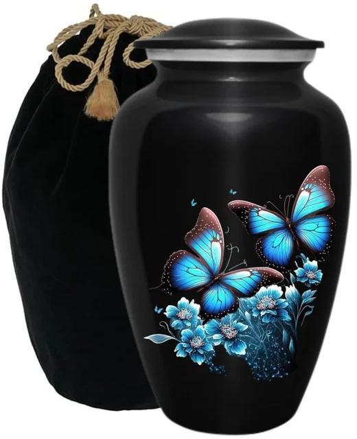 Butterfly Cremation Ash Urn With Velvet Bag