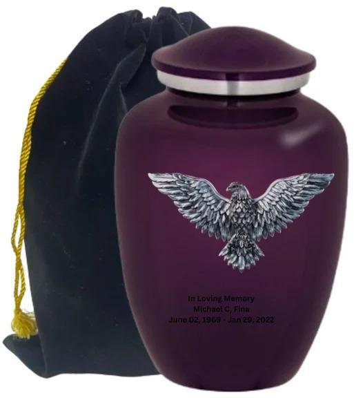 Flying Wings American Eagle Cremation Urn With Velvet Bag