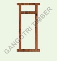 Wooden Door Frame with Top Ventilator