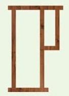 Wooden Door Frame With Half Fixed Window