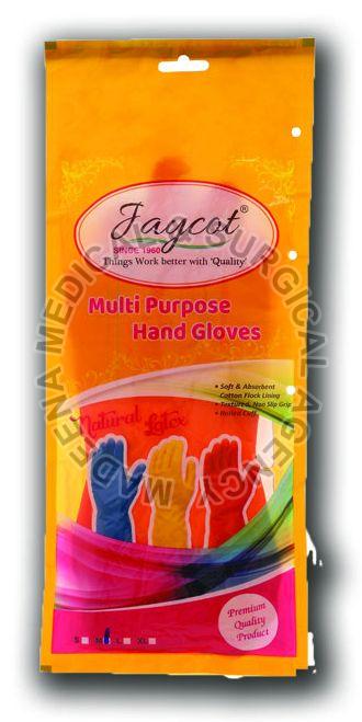 Orange Jaycot Plain Multi Purpose Rubber Gloves, for Industrial