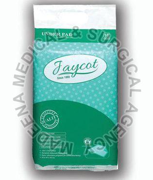 Jaycot Cotton Plain Under Pads, Color : White