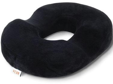 Black VCOR Healthcare Rectangle Foam Plain Donut Cushion, for Home, Technics : Machine Made