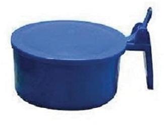 Blue Plastic Sputum Cup, for Hospital, Laboratory, Shape : Round