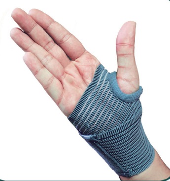 Grey Wrist Brace With Thumb Support, Size : Universal