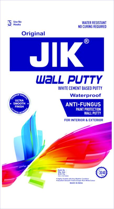 JIk Wall Putty, Feature : Long Shelf Life, Super Smooth Finish