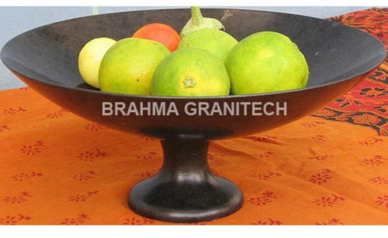 Brahma Granitech Brown Round Granite Fruit Bowl