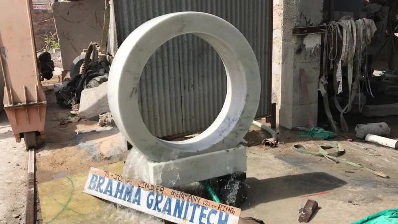 Brahma Granitech Round Polished Granite Ring Fountain, Design : Modern