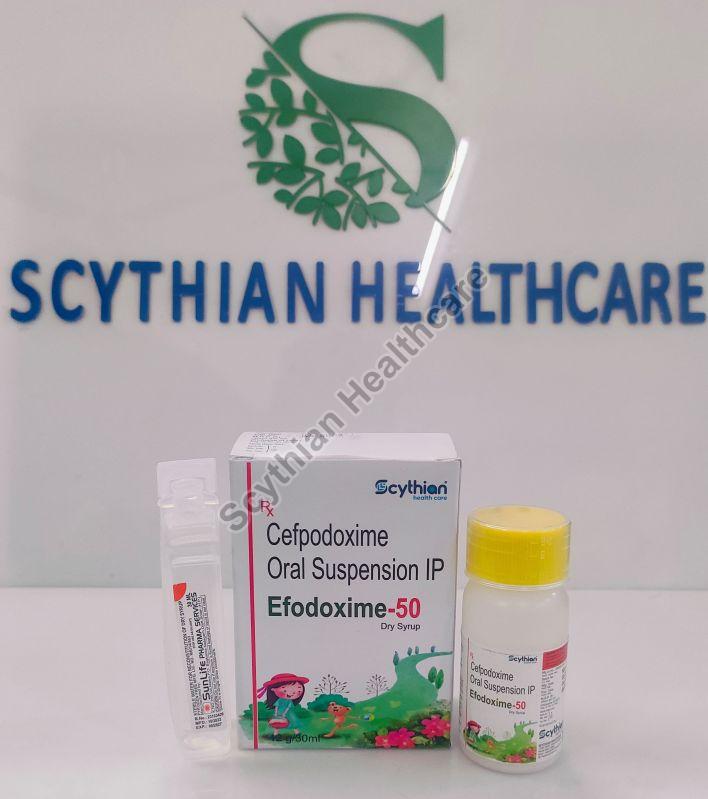 Liquid Efodoxime-50 Suspension, Packaging Type : Plastic Bottle