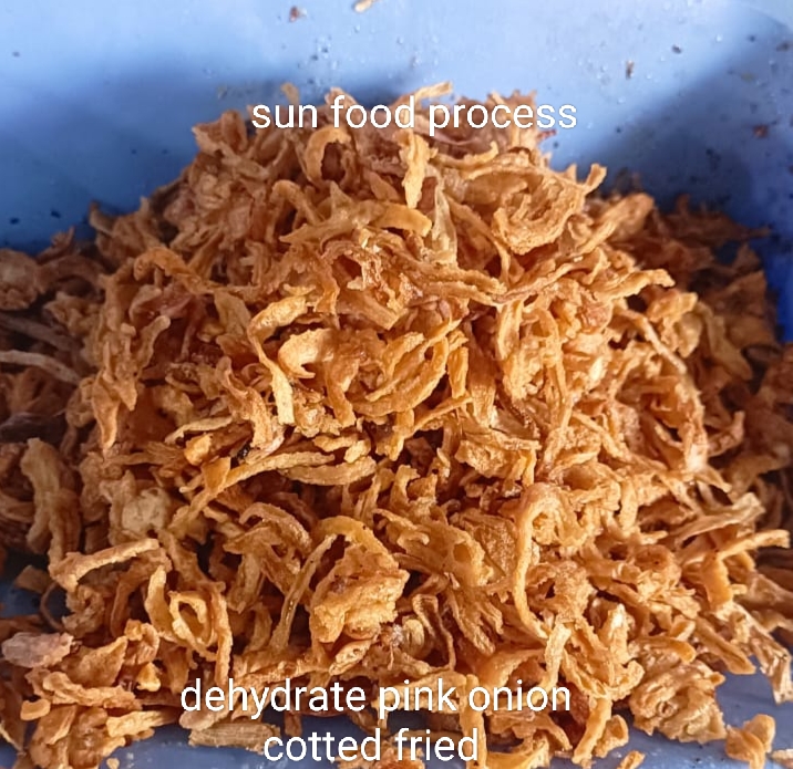 Dehydrate Pink Coated Fried Onion, Packaging Size : 14 Kg