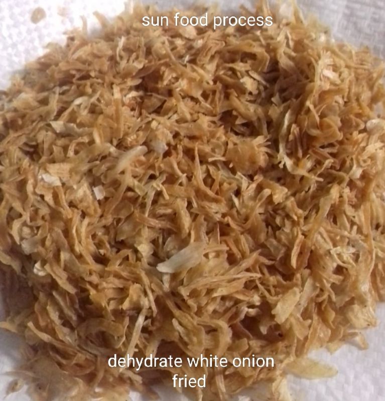 Brown Dehydrated Fried White Onion Flakes, for Cooking, Packaging Type : Plastic Packets