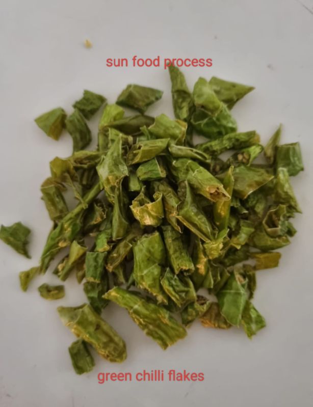 Dehydrated Green Chilli Flakes, Packaging Size : 14 Kg