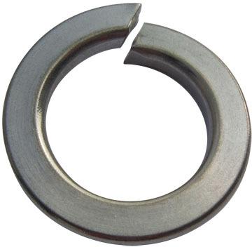 Silver Round Carbon Steel Split Lock Washer, for Fittings, Automotive Industry