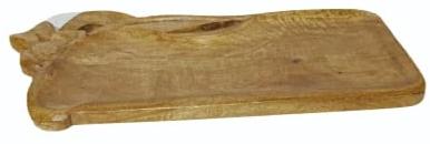 Brown Rectangle Flat Mango Wood Chopping Board, for Kitchen, Size : 22x32 cm