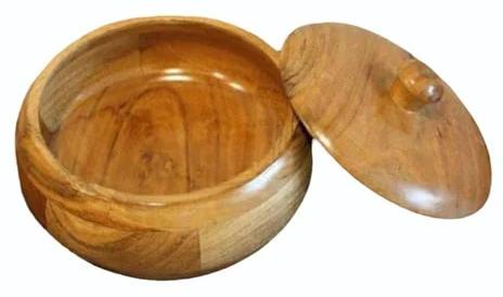 Polished Mango Wood Casserole, Capacity : 750 ml