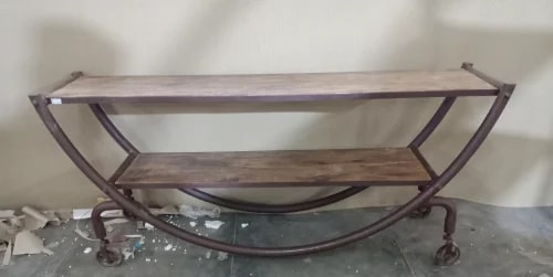 Polished Wooden Floor Shelf, Size : Standard