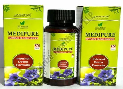 Ayurvedic Blood Purifier Capsules, for Clinical, Packaging Type : Bottle