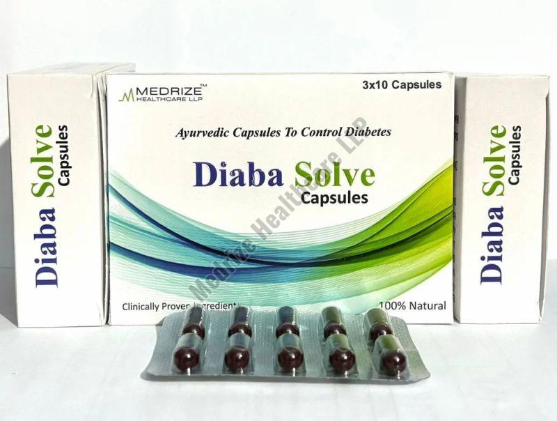 Ayurvedic Diaba Solve Anti Diabetic Capsule, Packaging Type : Box