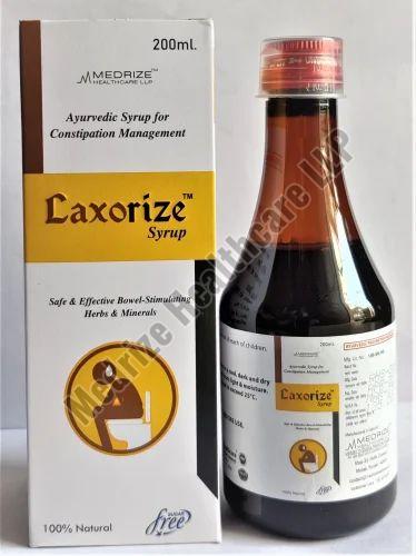 Laxorize Ayurvedic Constipation Syrup, Packaging Type : Box