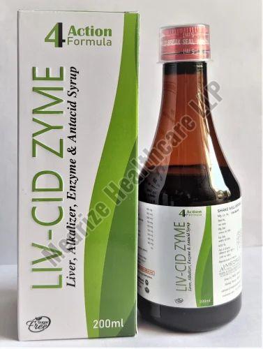 Liver Enzyme Antacid Alkalizer Syrup, Packaging Type : Bottle