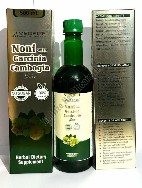 Noni with Garcinia Cambogia Juice, Packaging Size : 500 ml