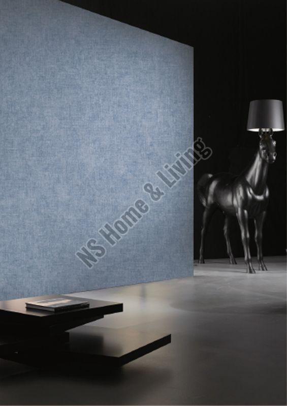 PVC Cobalt Blue Solid Wallpaper, for Decoration, Style : Modern