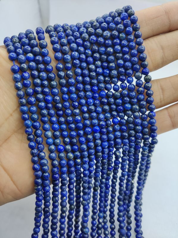 Agarwal Gems Polished Lapis Lazuli Beads For Making Jewellery