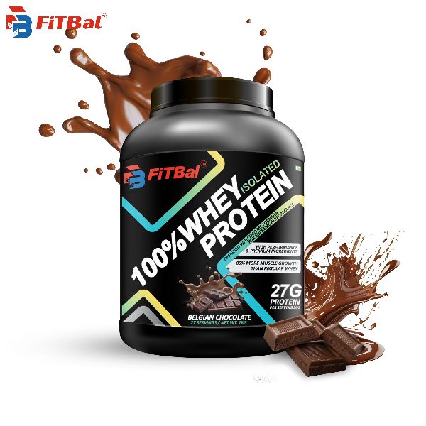 FitBal 1kg 100% Pure Whey Protien Protein Supplement, Length : 12cm