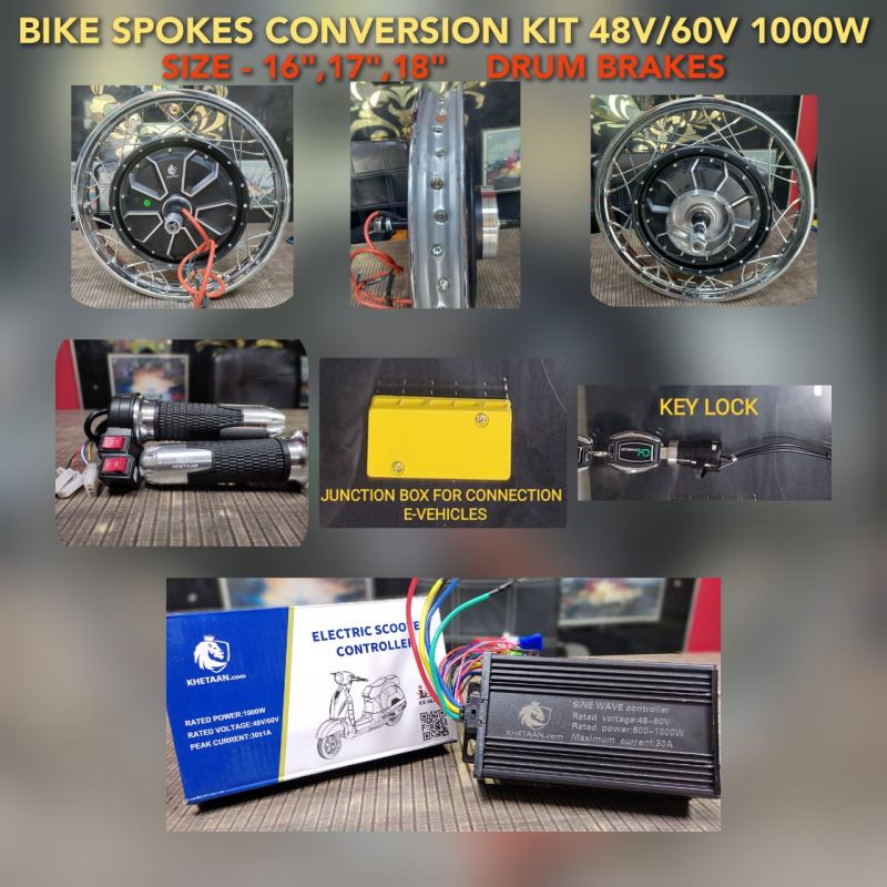 Hub Motor Bike Conversion Kit 48/60v 1000w