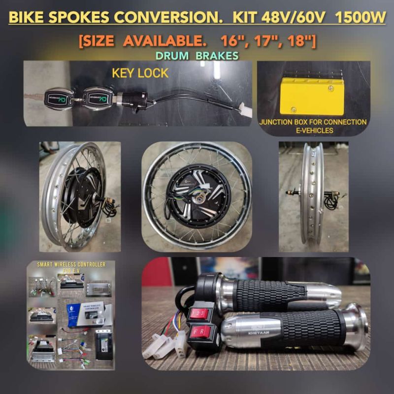 Hub Motor Bike Conversion Kit 48v60v 1500w