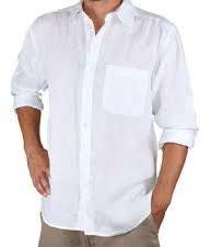 Plain Collar Neck Men Linen Shirts, Collar Type : Classic