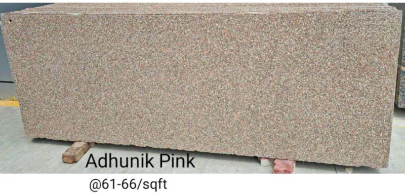 Bush Hammered Adhunik Pink Granite Slab