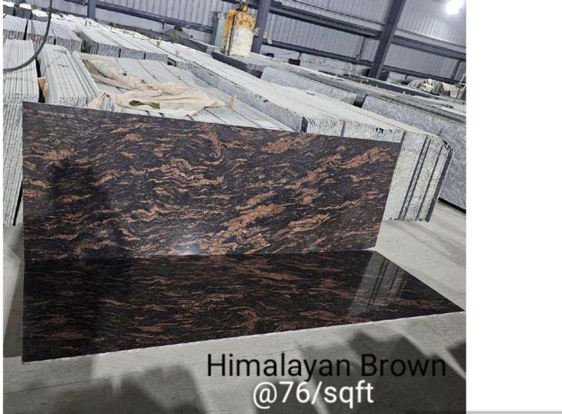 Rough-Rubbing Himalayan Brown Granite Slab for Vanity Tops, Staircases, Kitchen Countertops, Flooring