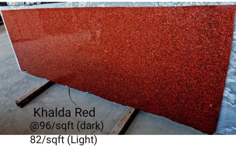 Rough-Rubbing Khalda Red Granite Slabs for Vanity Tops, Steps, Kitchen Countertops, Flooring