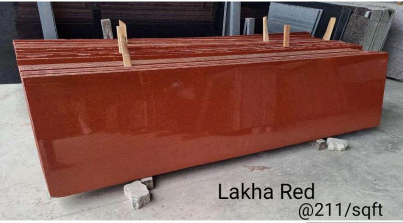 Polished Lakha Red Granite Slabs for Vanity Tops, Kitchen Countertops, Flooring