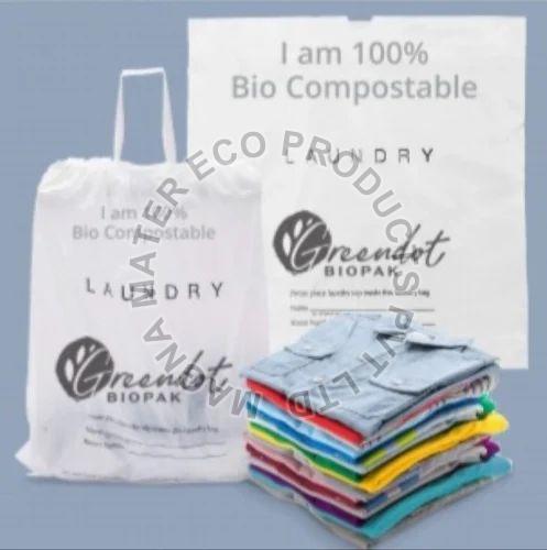 Plain Compostable Laundry Bags, Color : White