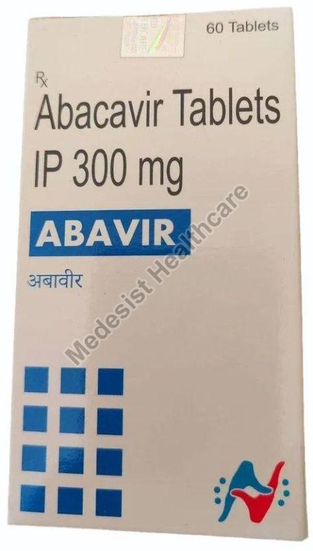 Abavir 300mg Tablets, for Used to Treat HIV Infection, Packaging Type : Plastic Bottle