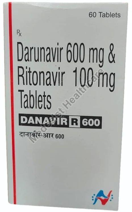 Danavir R 600 Tablets, for Used to Treat HIV Infection, Packaging Type : Plastic Bottle