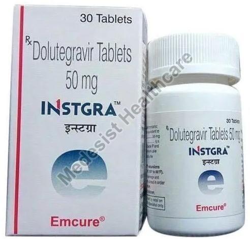 Instgra 50mg Tablets, Packaging Type : Plastic Bottle