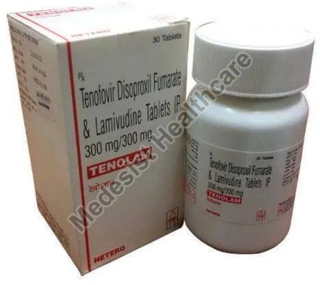 Tenolam Tablets, for Used to Treat HIV Infection, Packaging Type : Plastic Bottle